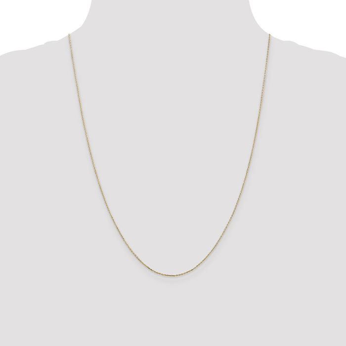 Buy Exclusive 14K Gold 24-Inch Diamond-Cut Cable Chain, 0.8mm Stylish Jewelry-4