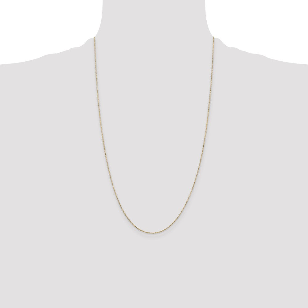 Buy Affordable 14K Gold 26-Inch 0.8mm Diamond-Cut Cable Chain, Stylish!