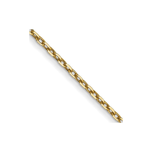 Order 14K Gold 18-Inch Diamond-Cut Cable Chain - Stylish & Affordable!