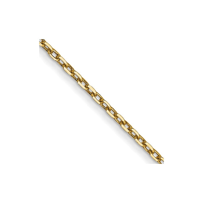 Order 14K Gold 18-Inch Diamond-Cut Cable Chain - Stylish & Affordable!-1