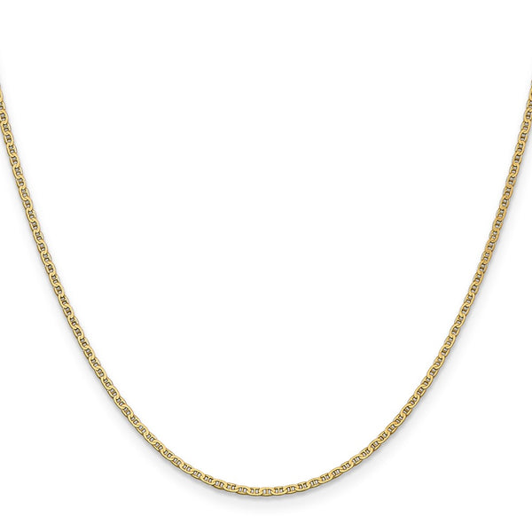 14K Gold 24-Inch 1.5mm Lightweight Anchor Link Chain