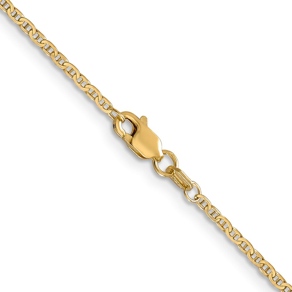 Shop Stylish 14K Gold 18-Inch Lightweight Flat Anchor Link Chain, 1.5mm