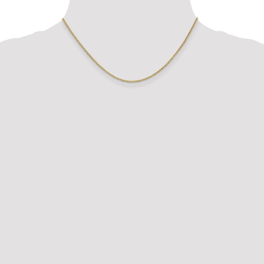 Exclusive 14K Gold 16-Inch 1.5mm Flat Anchor Link Chain - Stylish & Lightweight