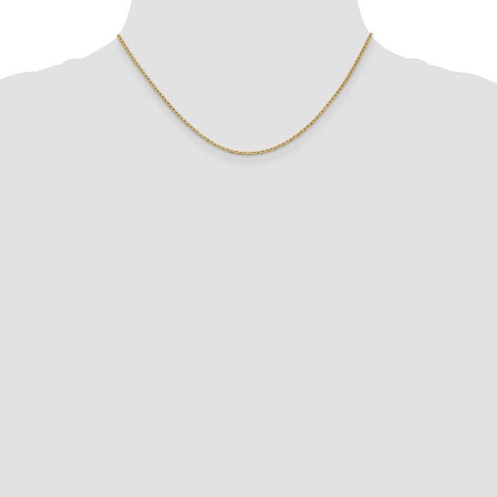 Exclusive 14K Gold 16-Inch 1.5mm Flat Anchor Link Chain - Stylish & Lightweight-4