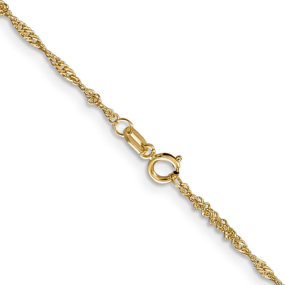 Buy Stylish 14K Gold 14-Inch Singapore Chain, 1.40mm - Affordable Luxury!