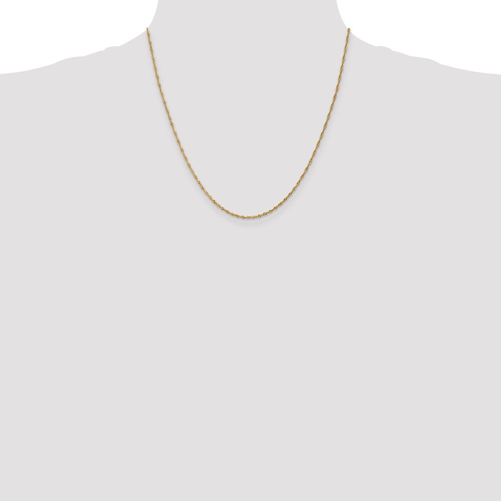 Exclusive 14K Gold 20-Inch 1.40mm Singapore Chain - Stylish Spring Ring Clasp