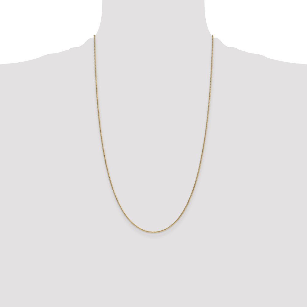 High-Quality 14K Gold 26-Inch 1mm Cable Chain - Stylish Lobster Clasp Value