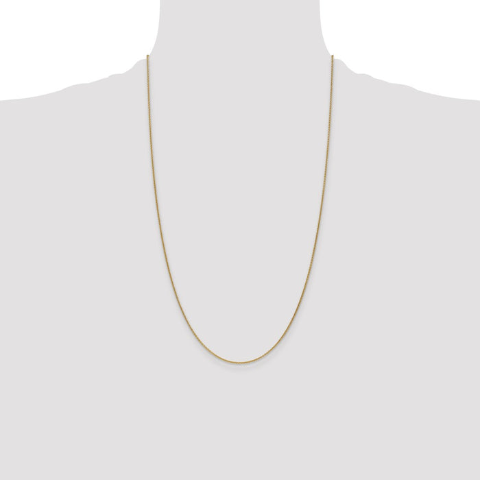 High-Quality 14K Gold 26-Inch 1mm Cable Chain - Stylish Lobster Clasp Value-4