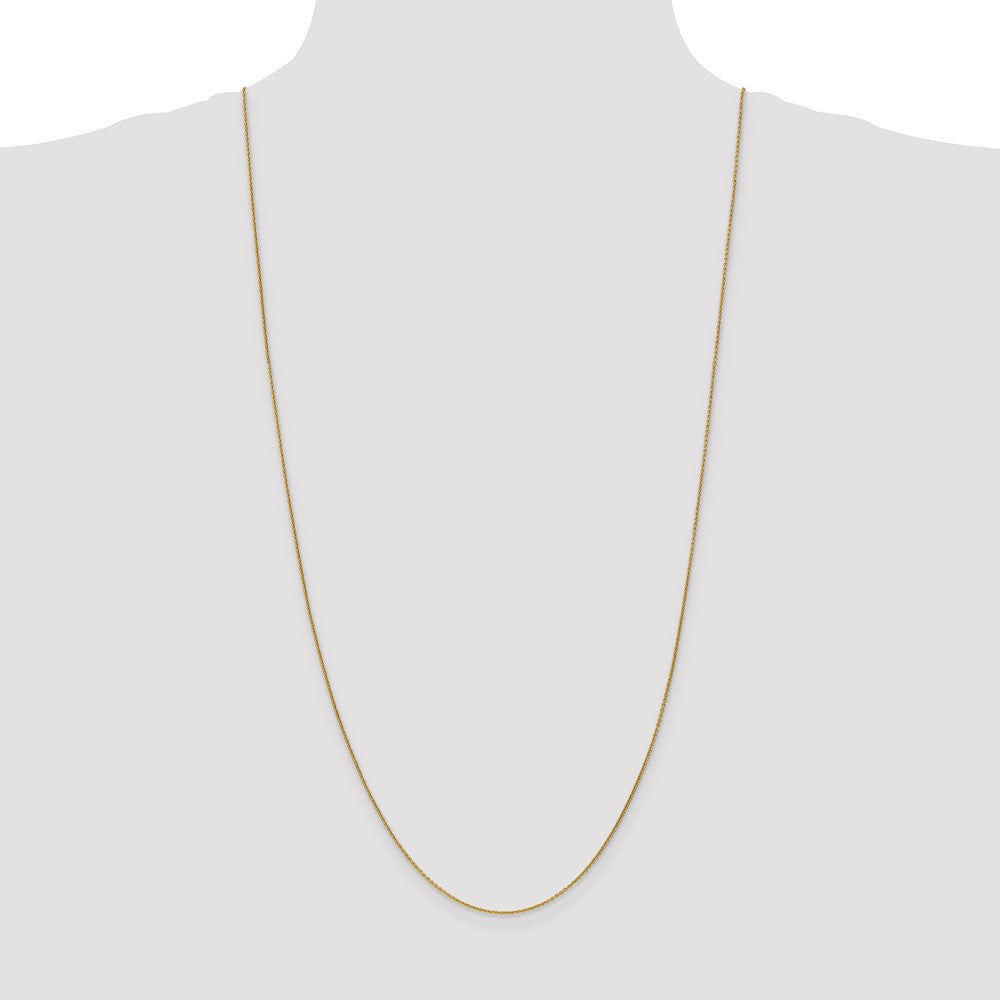 Buy Stylish 30-Inch 14K Gold 1mm Round Open Link Cable Chain, Lobster Clasp