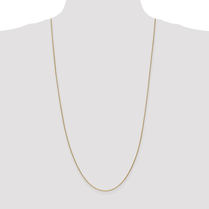 Buy Stylish 30-Inch 14K Gold 1mm Round Open Link Cable Chain, Lobster Clasp-4