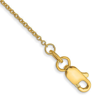 Shop Stylish 14K Gold 9-Inch Anklet - 1mm Round Open Link Cable Design
