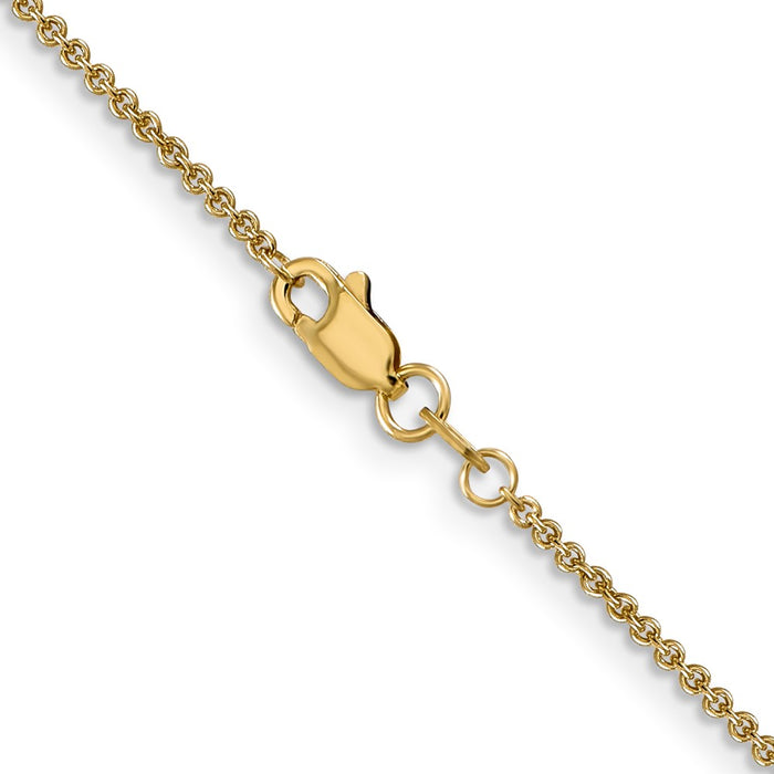 Buy Stylish 14K Gold Cable Chain - 22-Inch, 1.4mm Links, Luxury Design-3
