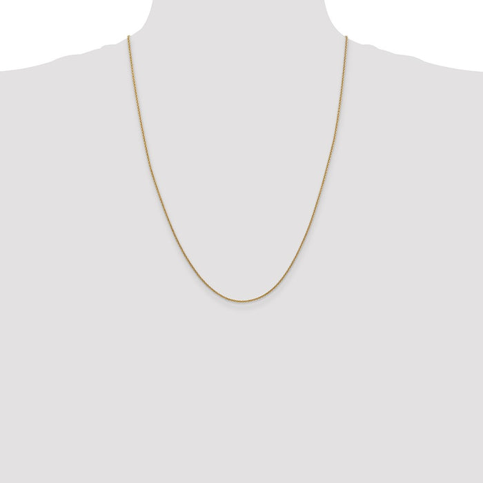 Exclusive 14K Gold 24-Inch 1.4mm Cable Chain - Stylish Lobster Clasp, Value!-4