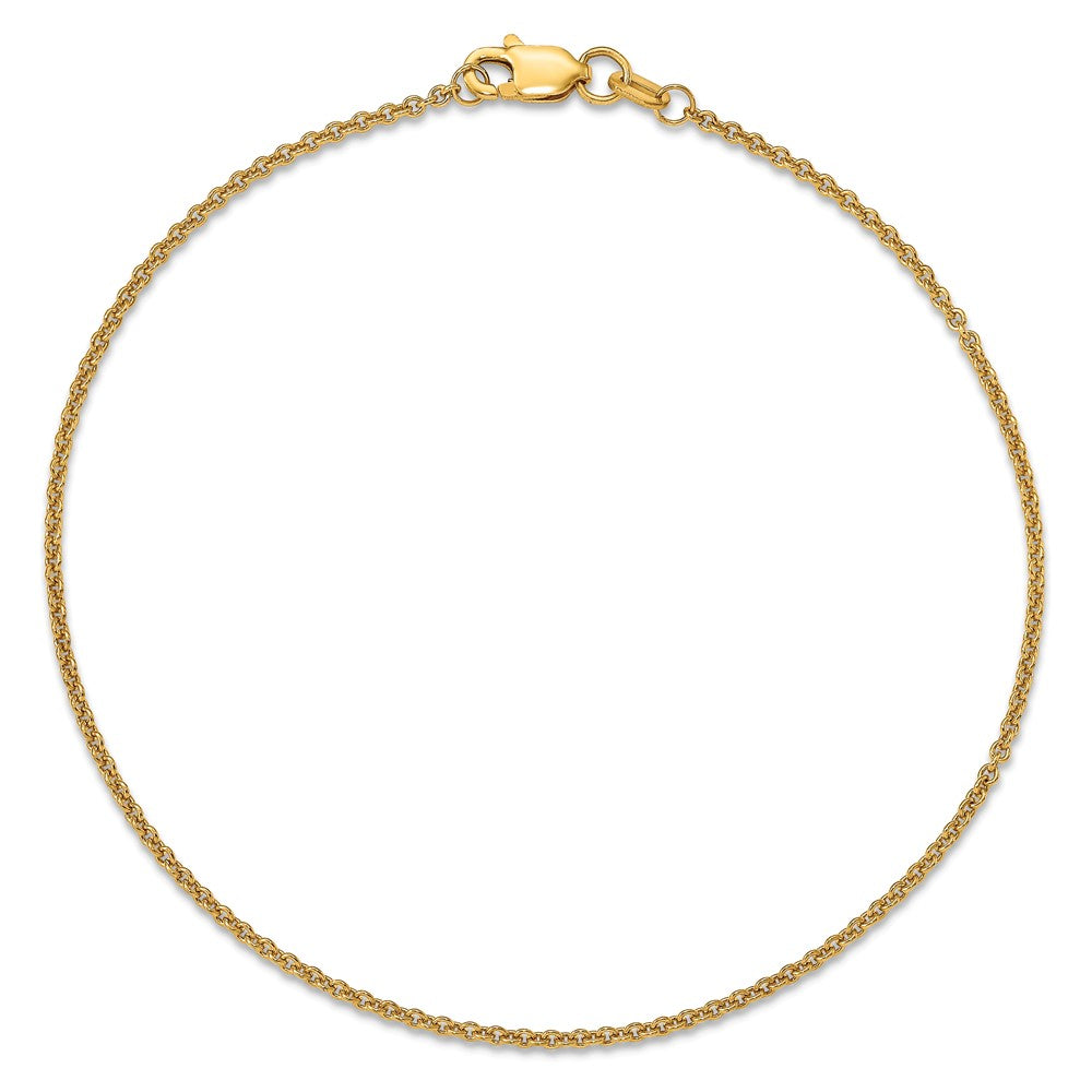 Shop 14K Gold 9-Inch 1.4mm Round Open Link Anklet - Stylish Luxury Jewelry