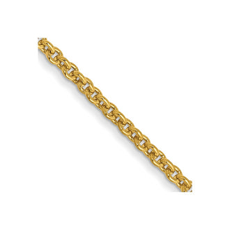 Buy Luxury 14K Gold 18-Inch 1.4mm Round Open Link Cable Chain