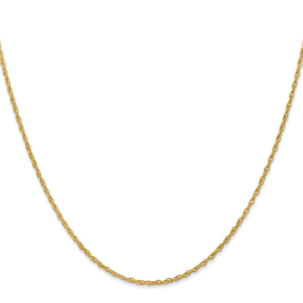 14K Gold 24-Inch Heavy Baby Rope Chain, 1.3mm Lobster Clasp