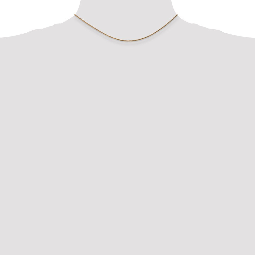 Buy Affordable 14K Gold 14-Inch Diamond-Cut Spiga Chain, 1.25mm Width