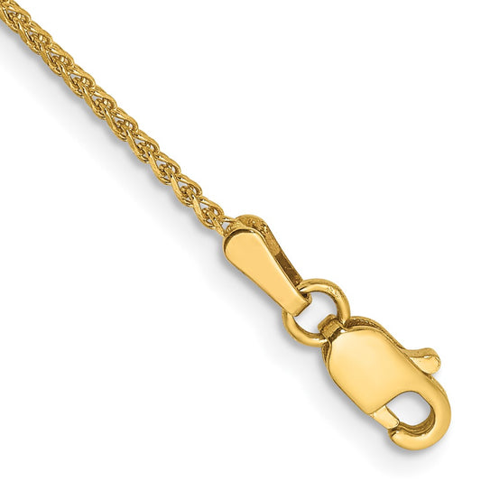 Shop Exclusive 14K Gold 7-Inch Diamond-Cut Spiga Bracelet - Stylish 1.25mm Width