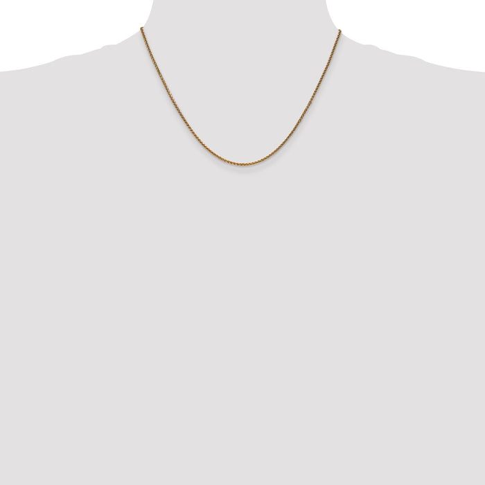 Shop Exclusive 14K Gold 18-Inch Diamond-Cut Spiga Chain - Stylish 1.7mm Design-4