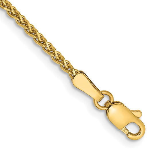 Buy Exclusive 14K Gold 8-Inch Diamond-Cut Spiga Bracelet - Stylish & Affordable!