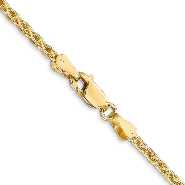 Buy Stylish 14K Gold 30-Inch Parisian Wheat Chain - 2.25mm, Lobster Clasp-3