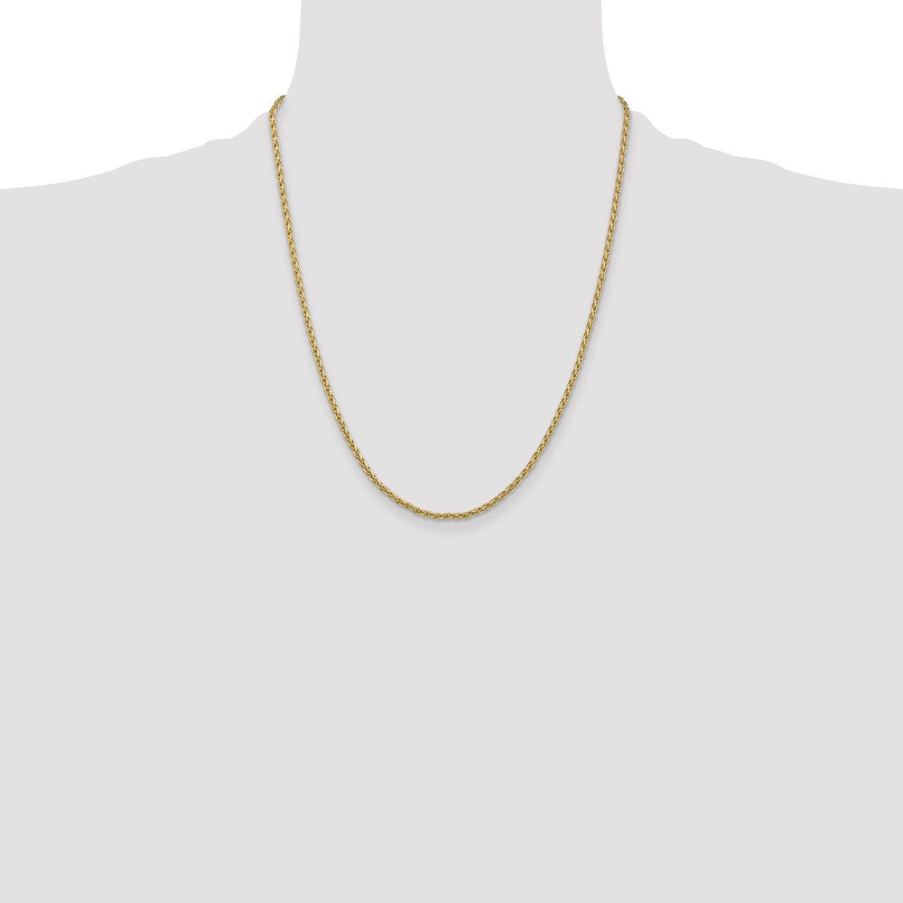 Shop Exclusive 22-Inch 14K Gold Parisian Wheat Chain 2.25mm - Stylish Value!