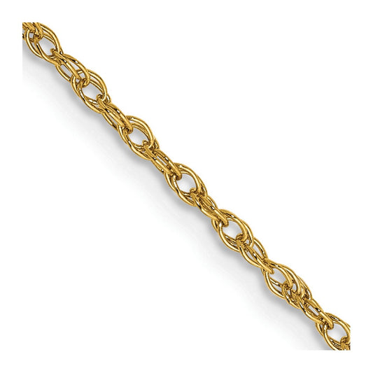 Buy 14K Gold 16-Inch Baby Rope Chain - Stylish 1.3mm Heavy Design