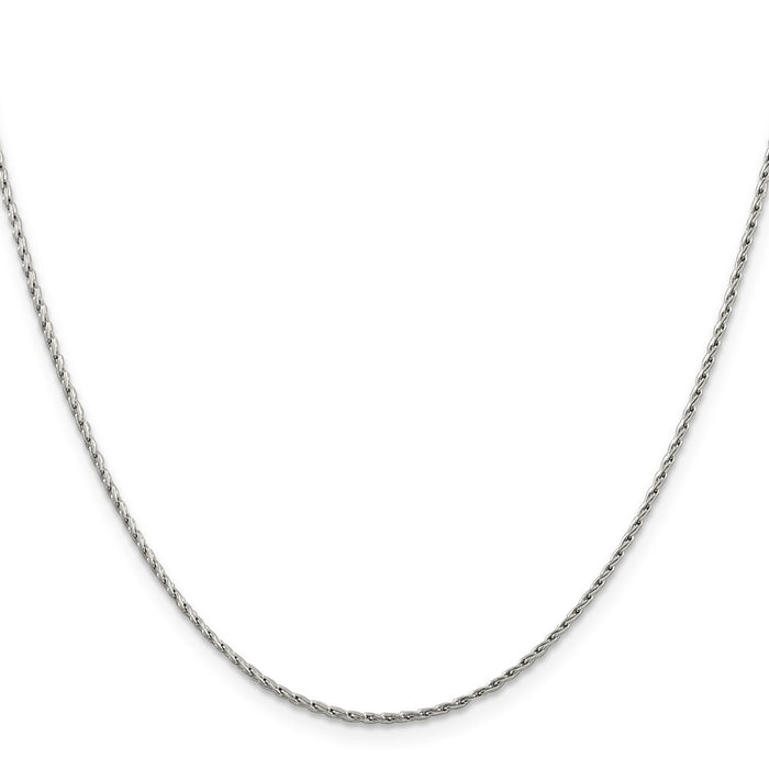 Shop Stylish 14K White Gold 16-Inch 1.25mm Wheat Chain - Affordable Luxury-2