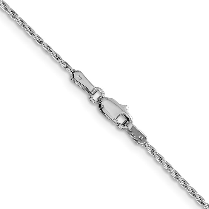 Shop Stylish 14K White Gold 16-Inch 1.25mm Wheat Chain - Affordable Luxury-3