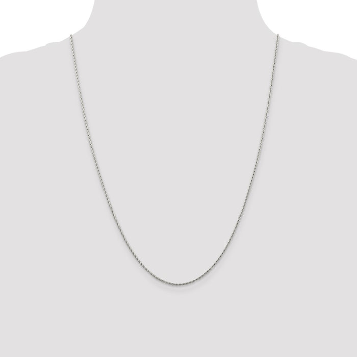 Buy Exclusive 14K White Gold 24-Inch Wheat Chain - Stylish 1.25mm Design-4