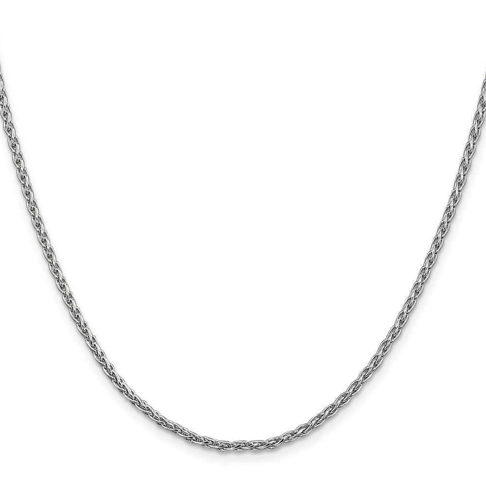Shop Stylish 14K White Gold 16-Inch Parisian Wheat Chain - 2.25mm, Lobster Clasp