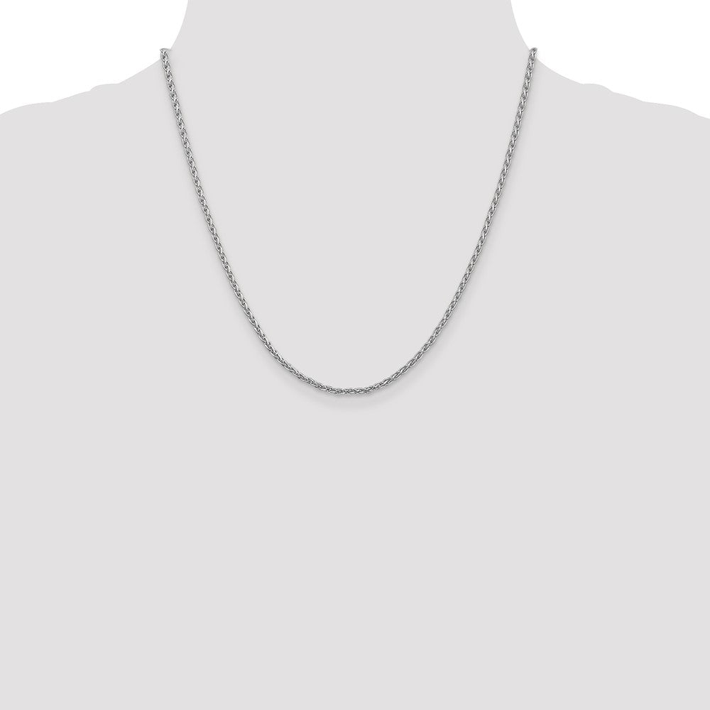 Shop Designer 14K White Gold 20-Inch Parisian Wheat Chain - Stylish & Durable 2.25mm