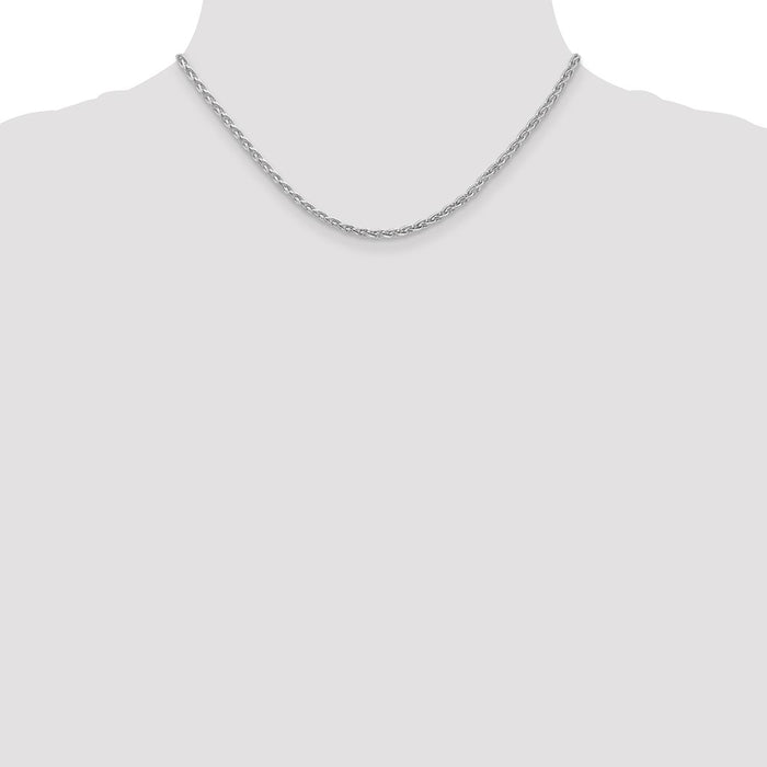 Buy Exclusive 14K White Gold 16-Inch 4mm Parisian Wheat Chain - Stylish Luxury-4
