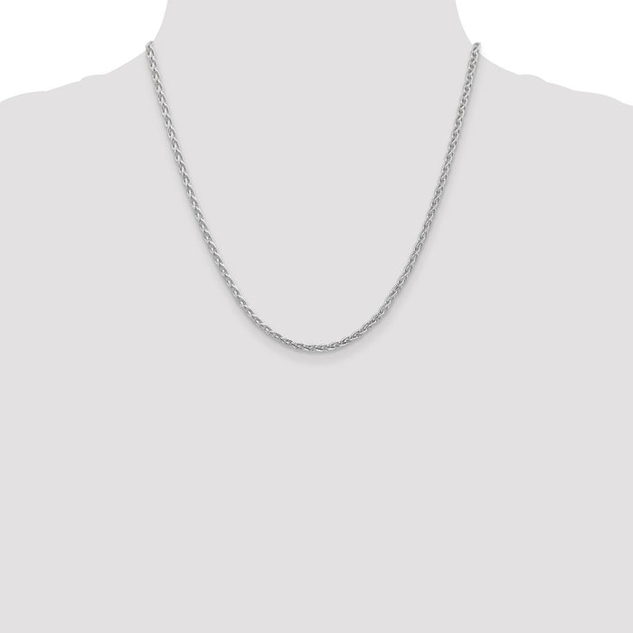 Exclusive 14K White Gold 20-Inch 4mm Parisian Wheat Chain - Stylish Value-4