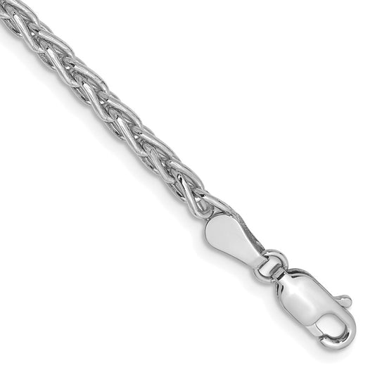 High-Quality 14K White Gold 7-Inch 4mm Parisian Wheat Bracelet - Stylish Value!