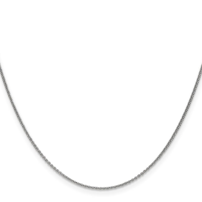Buy Stylish 14K White Gold 24-Inch Cable Chain, 1mm Links - Luxury Value!-2