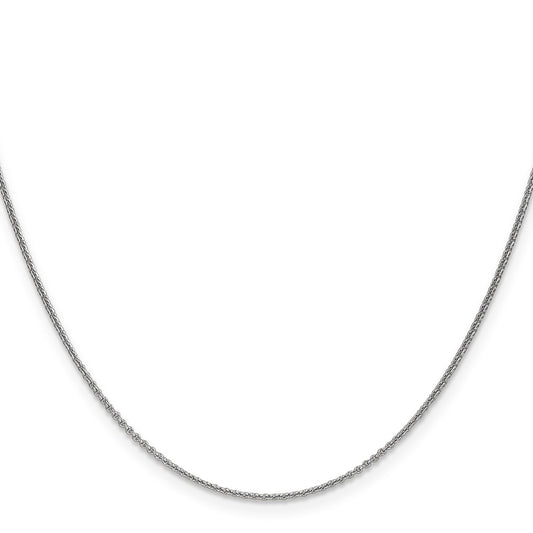 High-Quality 14K White Gold 26-Inch 1mm Cable Chain - Stylish & Affordable!