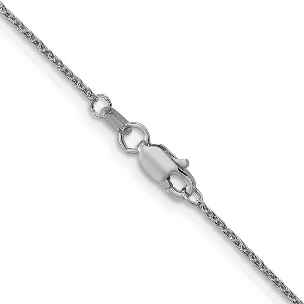 Buy Stylish 14K White Gold 24-Inch Cable Chain, 1mm Links - Luxury Value!