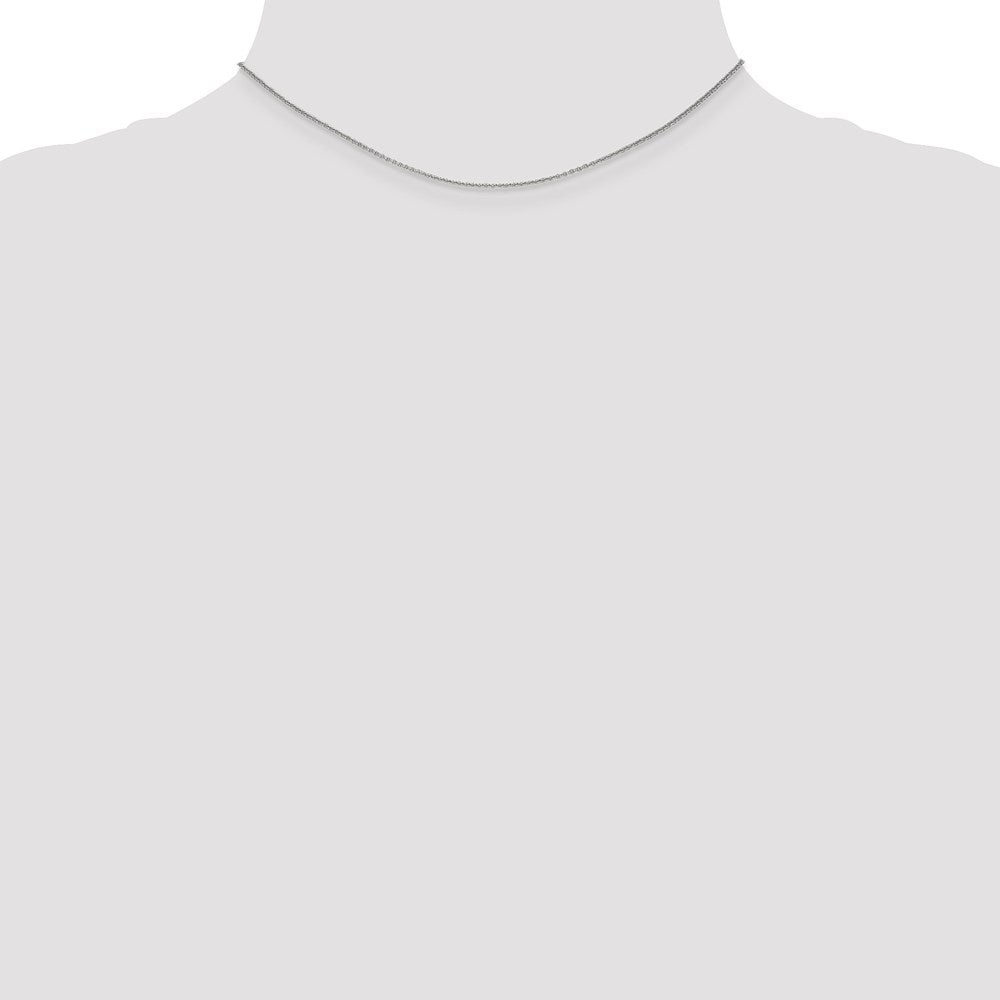 Shop Exclusive 14K White Gold 14-Inch 1mm Cable Chain - Stylish & Durable!