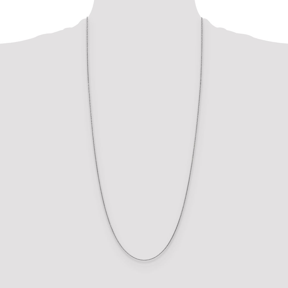 Buy 14K White Gold 30-Inch 1mm Open Link Cable Chain - Stylish & Durable!