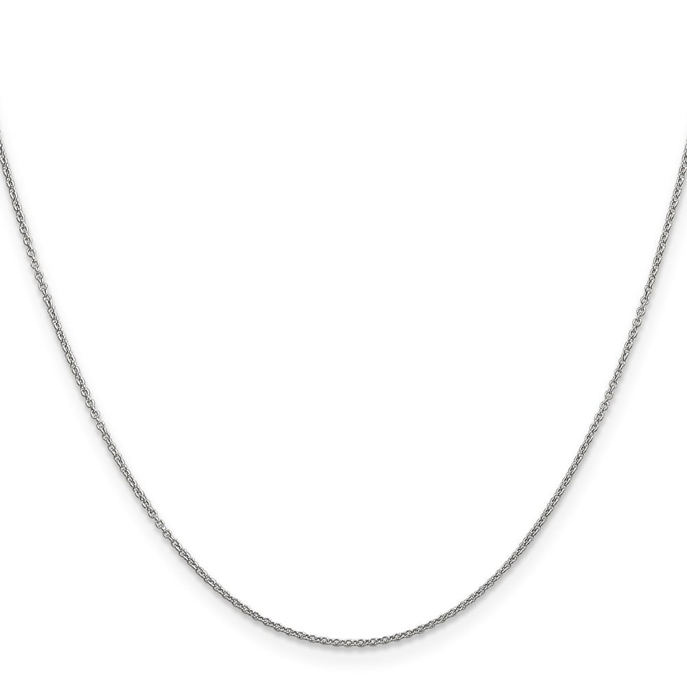 Exclusive 24-Inch 14K White Gold Cable Chain, 0.9mm - Affordable Luxury!