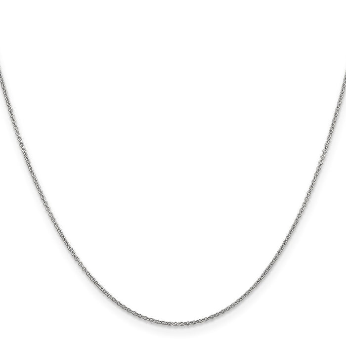 Shop 14K White Gold 14-Inch Cable Chain - Stylish 0.9mm Design, Spring Ring Clasp-2