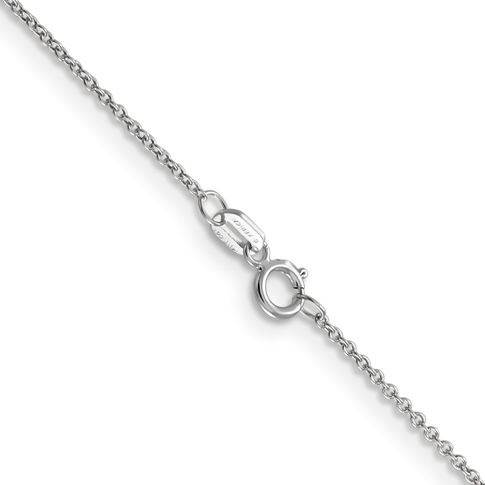 Shop 14K White Gold 14-Inch Cable Chain - Stylish 0.9mm Design, Spring Ring Clasp