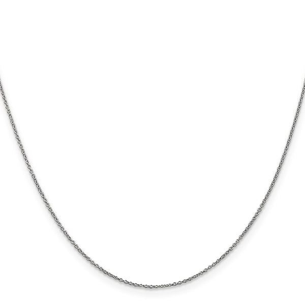 14K White Gold 24-Inch Cable Chain 0.9mm