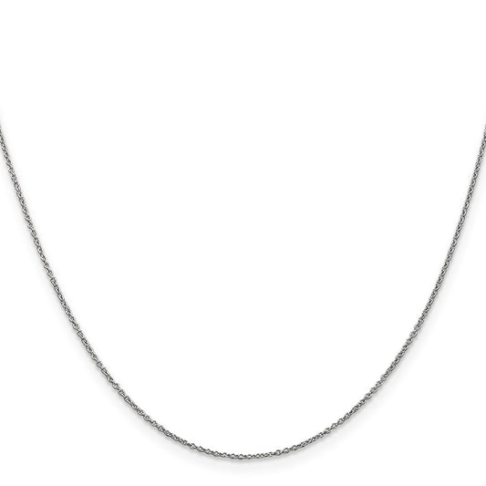 Exclusive 14K White Gold 14-Inch .9mm Cable Chain - Stylish & Affordable Luxury