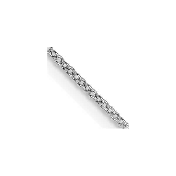 14K White Gold Cable Chain, 0.9mm
