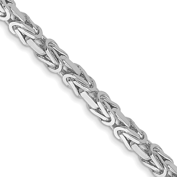 2mm Byzantine Chain in 14K White Gold