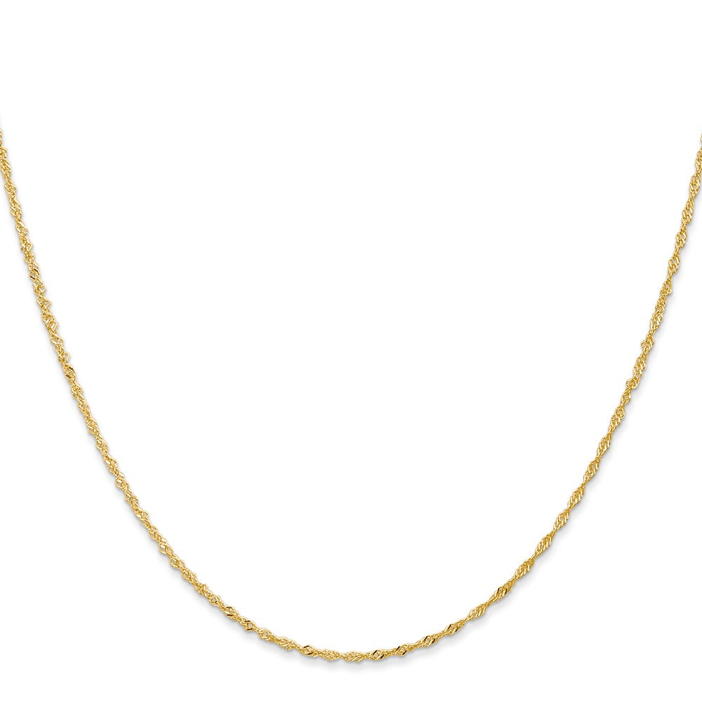 Exclusive 14K Gold 24-Inch Singapore Chain, 1.10mm - Stylish Value Piece