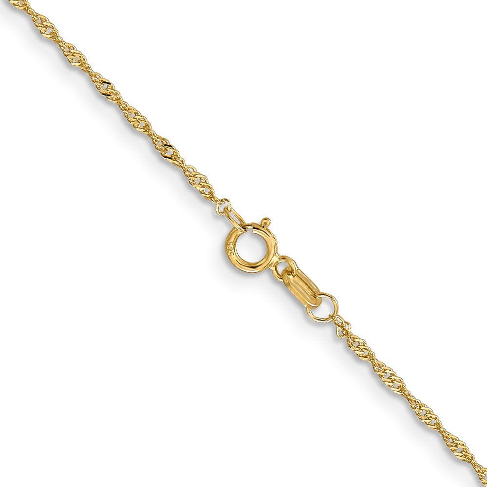 Exclusive 14K Gold 24-Inch Singapore Chain, 1.10mm - Stylish Value Piece
