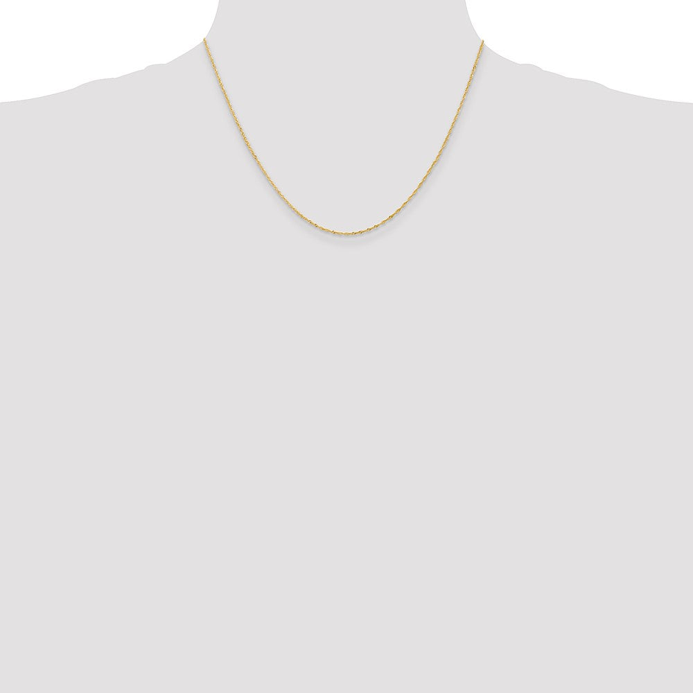 High-Quality 14K Gold Singapore Chain 18-Inch, 1.10mm - Stylish Value!